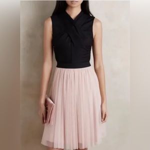 Anthropologie HD IN PARIS Darla Tulle Fit N’ Flare Dress Black Pink Small